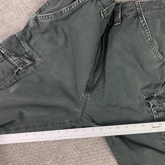 Vtg American Eagle Classic Length Cargo Shorts Mens 38 Black Gray Heavyweight - Picture 13 of 13